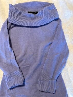 Vintage Arden B  LUXE 100% Cashmere Lavender Off-the-Shoulder Knit Sweater Y2K